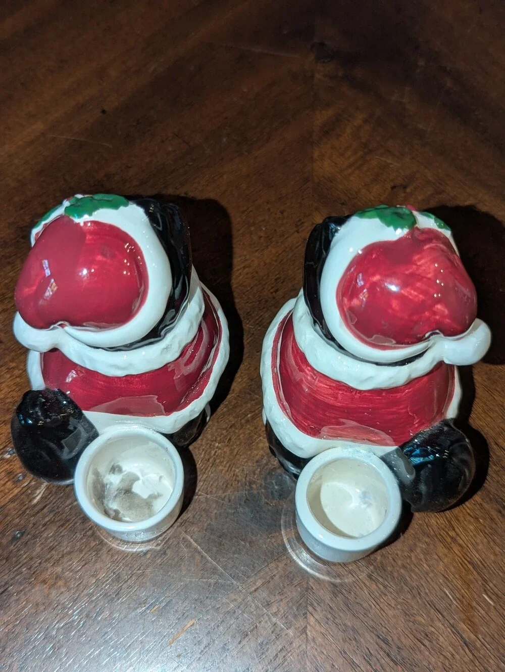 VTG Otagiri Japan Cindy Sugawara Christmas Tuxedo Cat Napkin Holder Candle Set